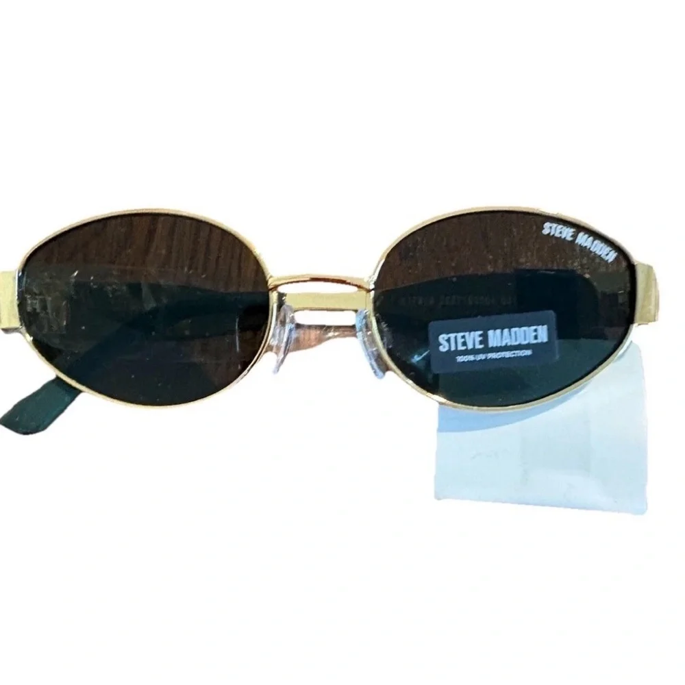 NWT Steve Madden 90’s  Gold Micro Oval Sunnies Slim Wire Frame Vintage Chic Vibe